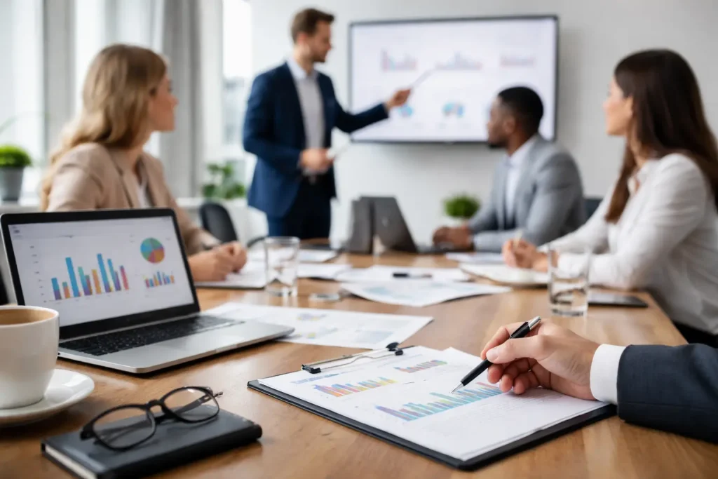 Reunión informativa de empresa en 2026